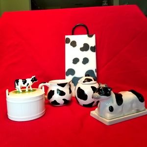 Kitchenware Collection: Black & white cow print